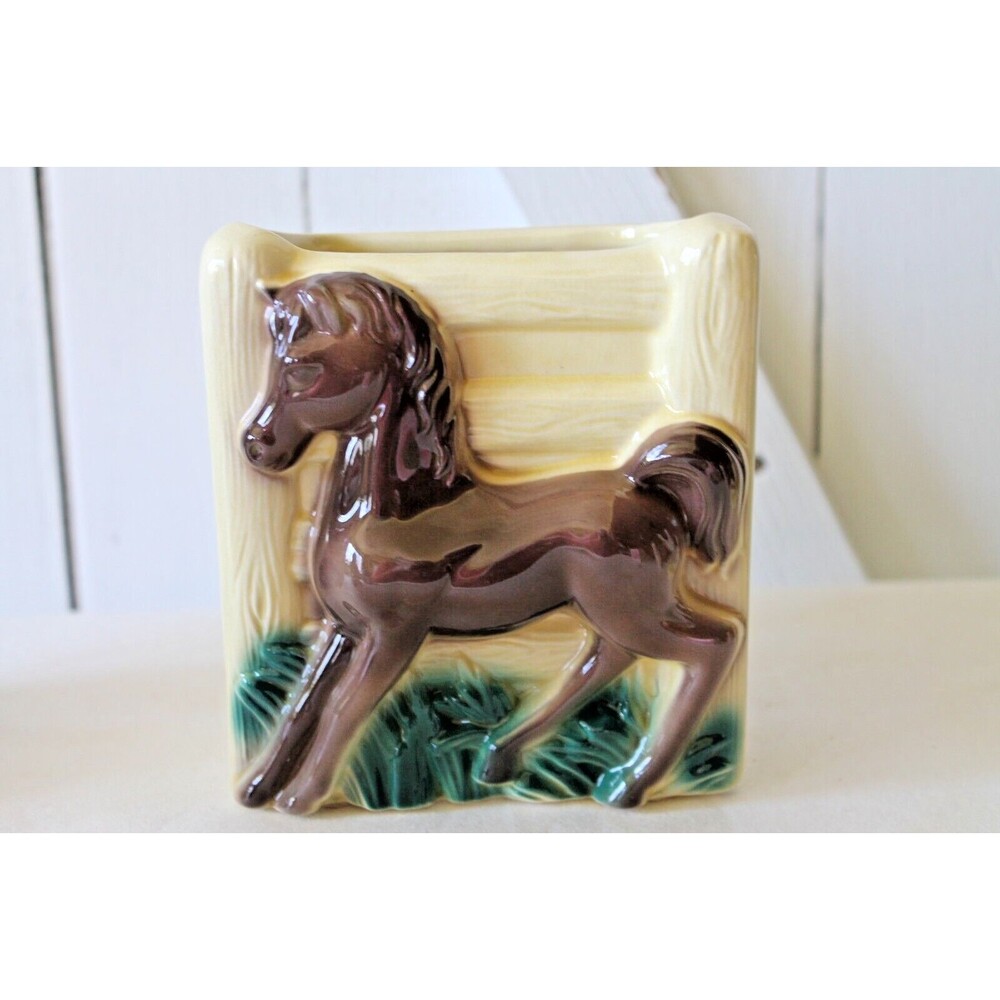 Vintage Royal Copley Vase Prancing Horse Mid Century Horse/Pony Planter 1950's